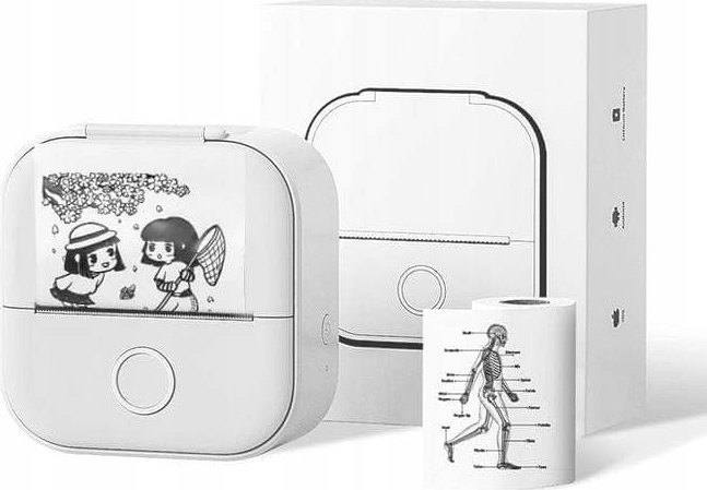 Printer etiketa Phomemo T02, termik, Bluetooth, i bardhë