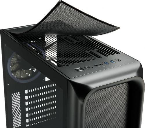 Kasë Sharkoon TK5M RGB, e zezë
