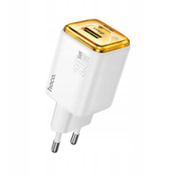 Karikues muri Hoco N52, USB A dhe USB C, 20W, i bardhë