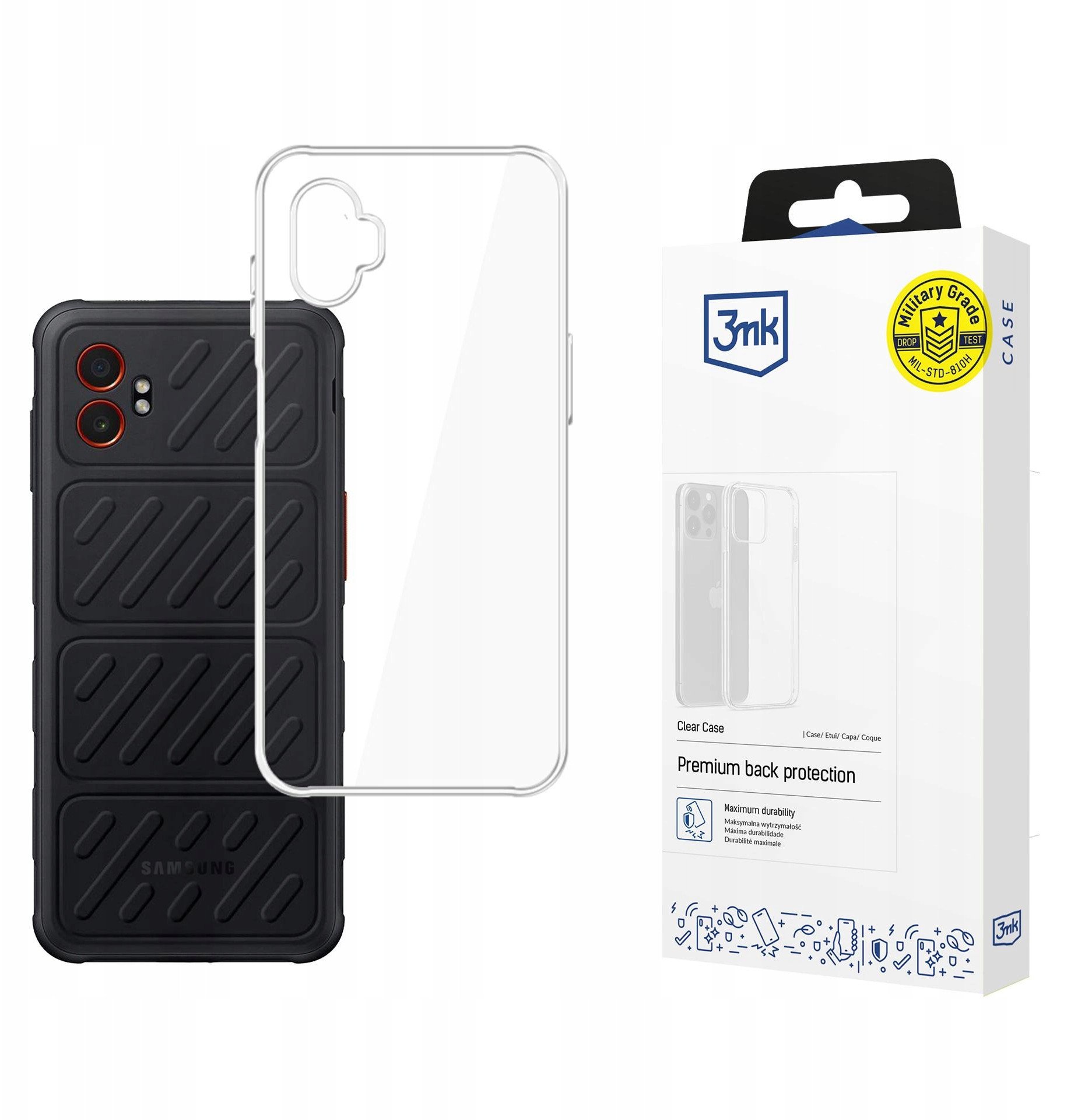 Mbulesë telefoni 3MK Clear Case për Samsung Galaxy XCover 7 Pro, transparente