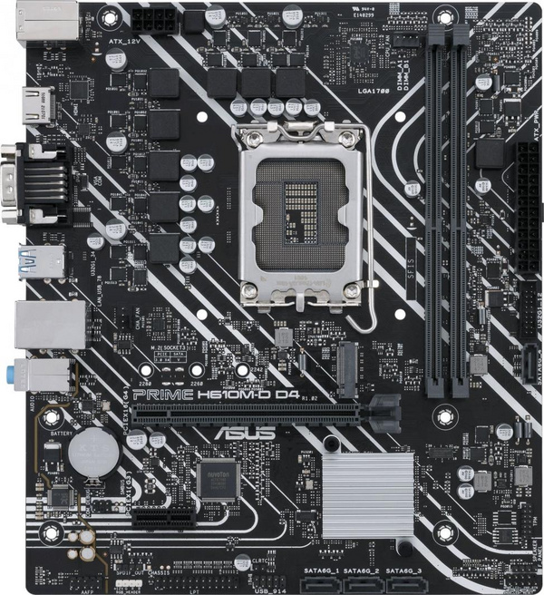 Pllakë amë Asus PRIME H610M-D D4, PCIe 4.0, DDR4, e zezë
