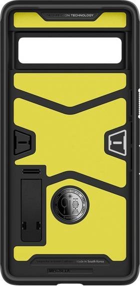 Mbulesë telefoni Spigen Tough Armor për Google Pixel 7 Pro, mbrojtje me dy shtresa, me këmbë mbajtëse, e zezë
