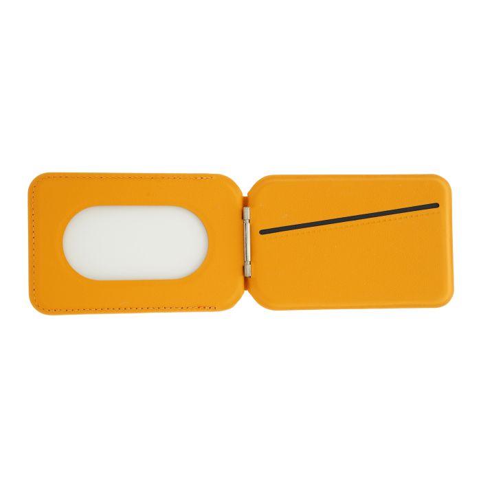 Dviced Leather MagSafe Foldable Cardholder, Orange