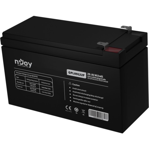 Bateri NJoy GPL09122F, 12V, 9Ah, gri