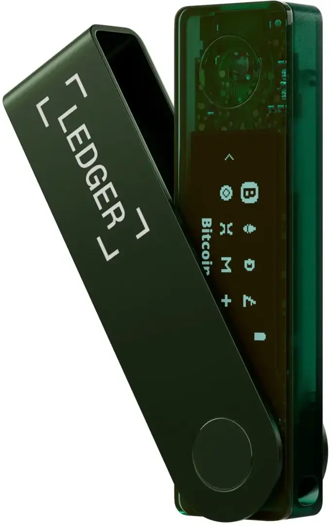 Pajisje për kriptovaluta Ledger Nano X, e gjelbër