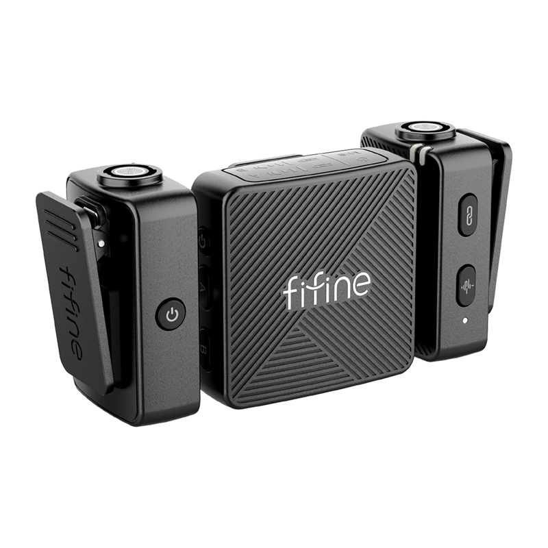 Mikrofon wireless FIFINE M9, sistem dual, me kuti karikimi, i zi