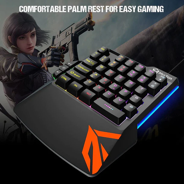 Tastierë One-Hand Meetion KB015, RGB ,GAMING