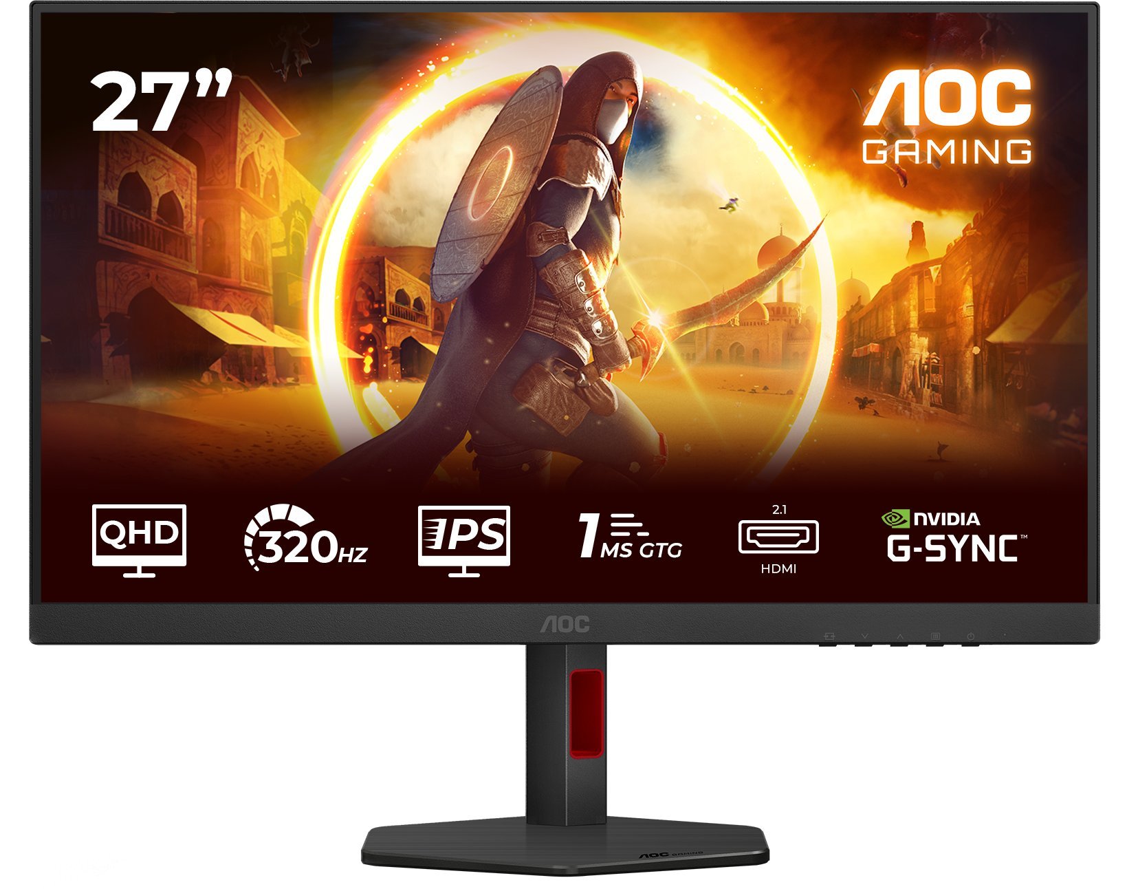 Гејминг монитор AOC G4 Q27G4SRU, 27\", QHD 2560 x 1440, црн
