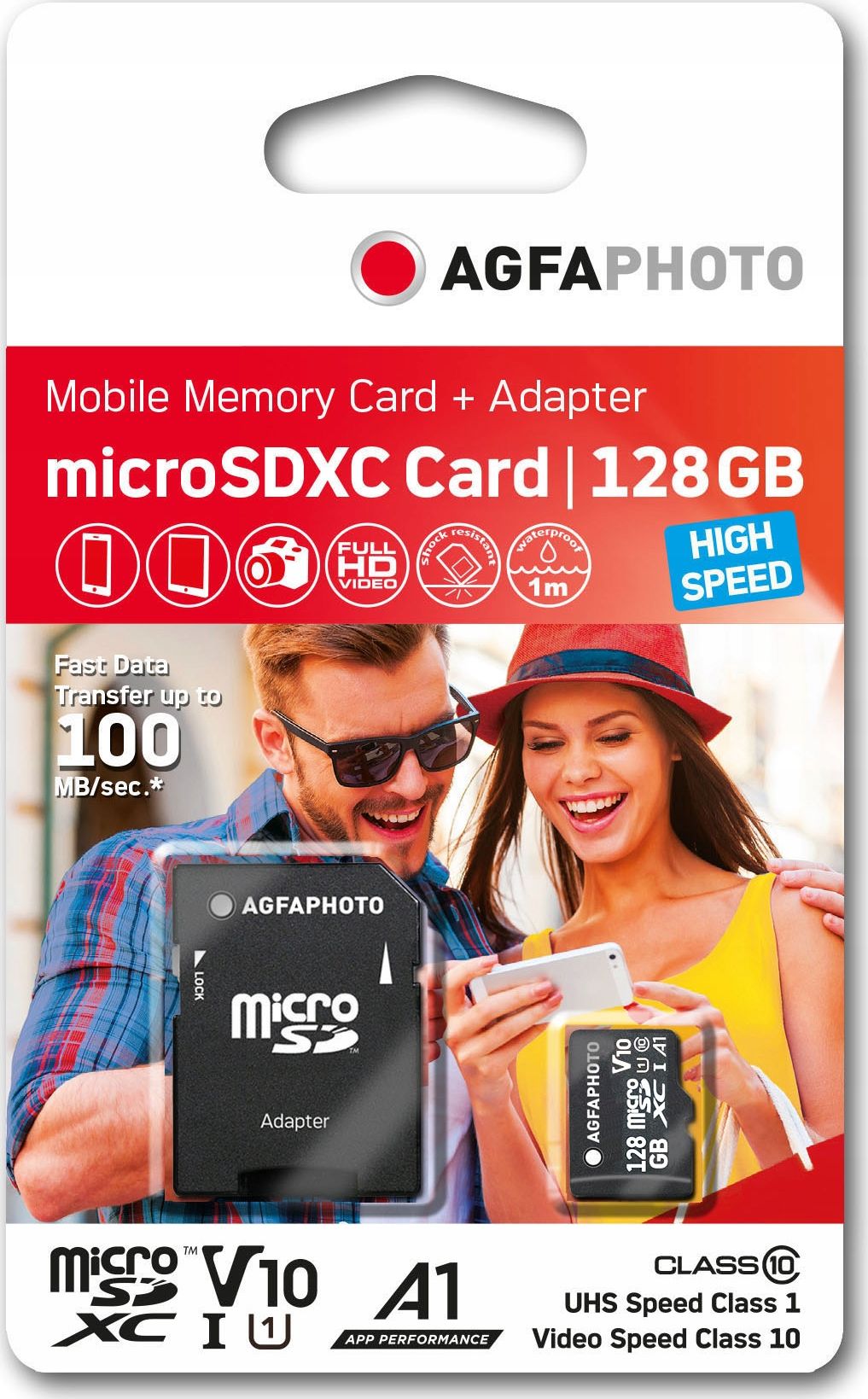 Kartë memorie AgfaPhoto MicroSDXC, 128 GB, Class 10 UHS-I/U1 V10