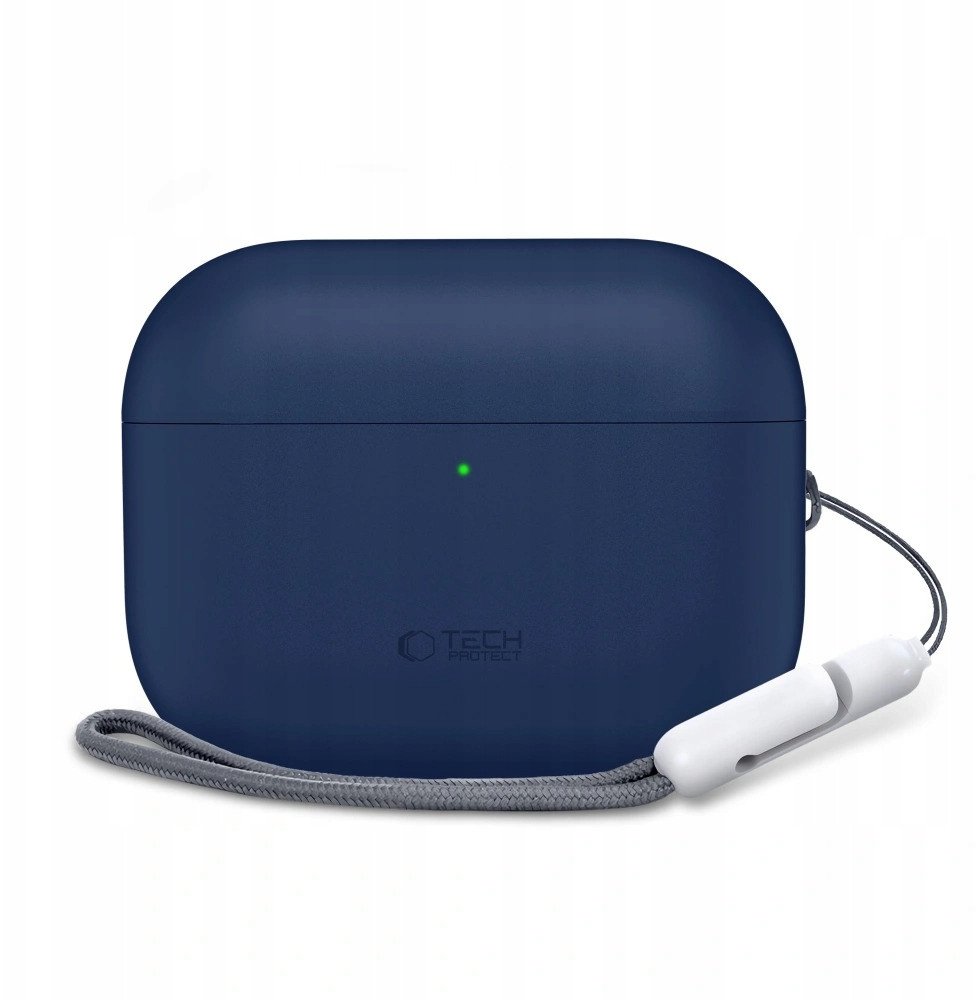 Kuti mbrojtëse Tech-Protect Silicone për Apple AirPods Pro 3, silikon, për kuti karikimi, blu navy