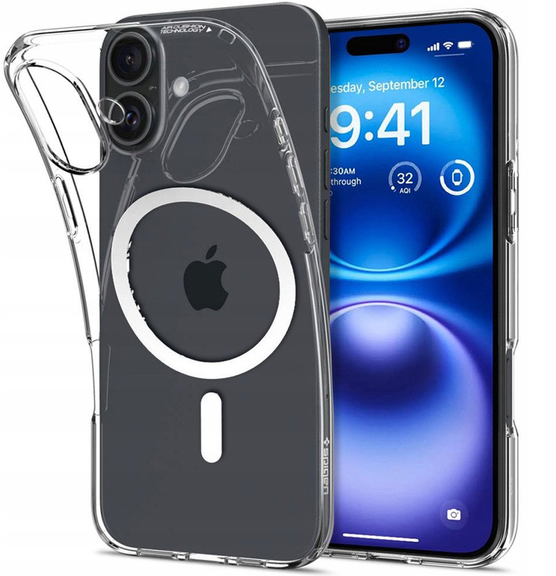 Kapak telefoni Spigen Liquid Crystal MagSafe për iPhone 17, transparent, i bardhë
