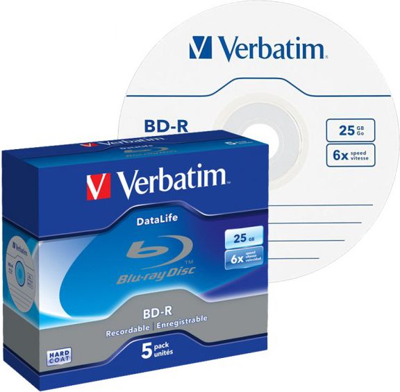 CD Verbatim BD-R, 25GB, 6x 5 copë