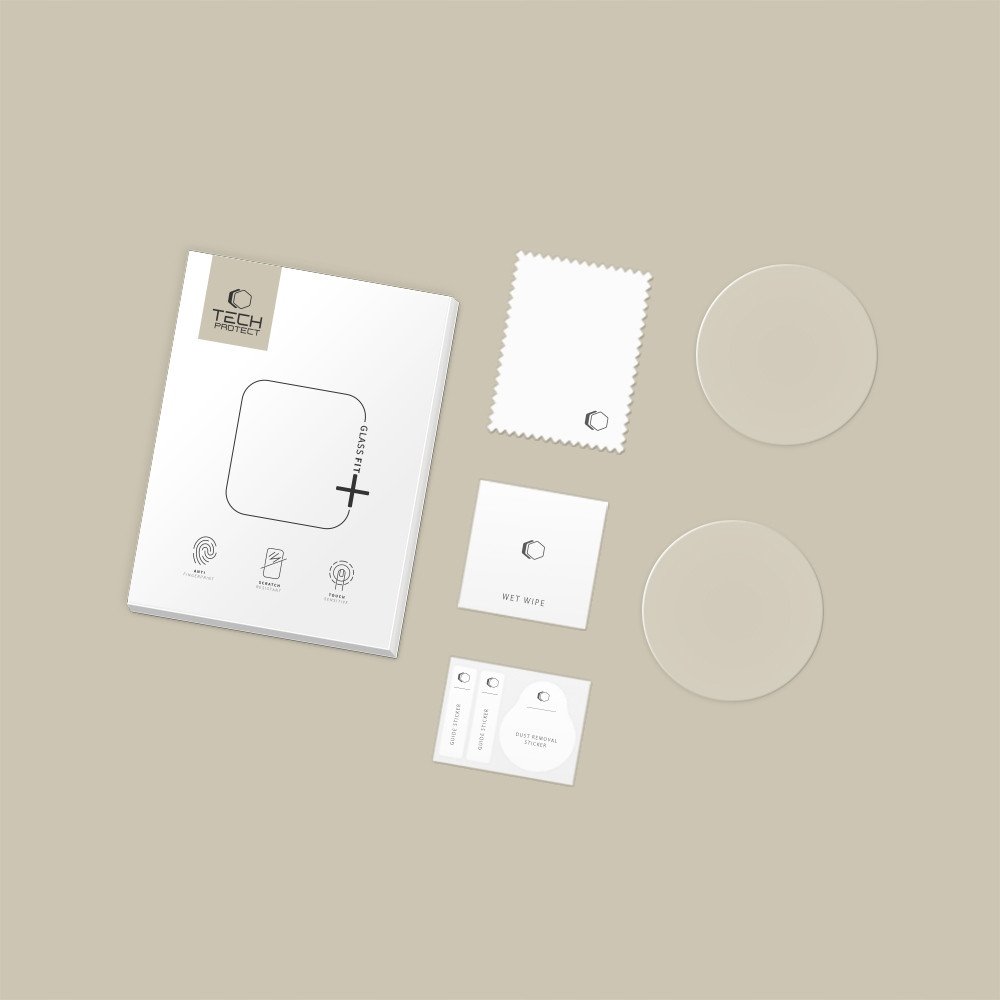 Xham mbrojtës Tech-Protect Glass Fit Plus, për Xiaomi Watch S4 41mm, 2 copë, transparent