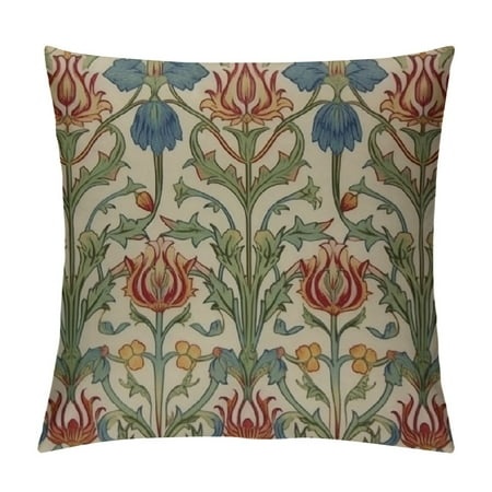 Jastëkmbulesë dekorative GOSMITH Lotus, 45x45cm, me print në të dy anët, bezhë