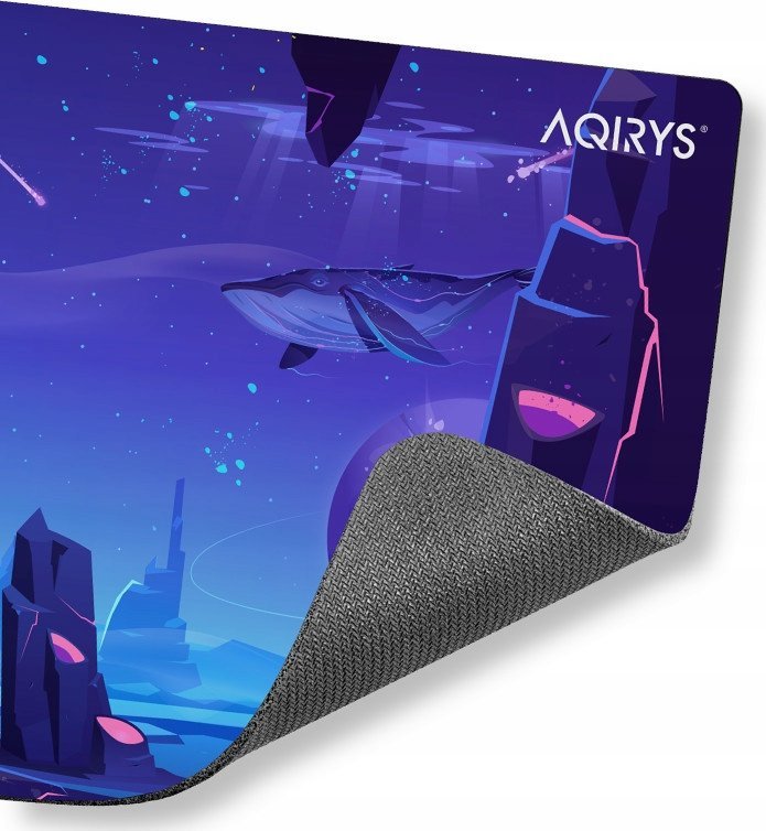 Mousepad gaming AQIRYS KRAKEN MD, tekstil mikrofiber, bazë gome antirrëshqitëse, i zi