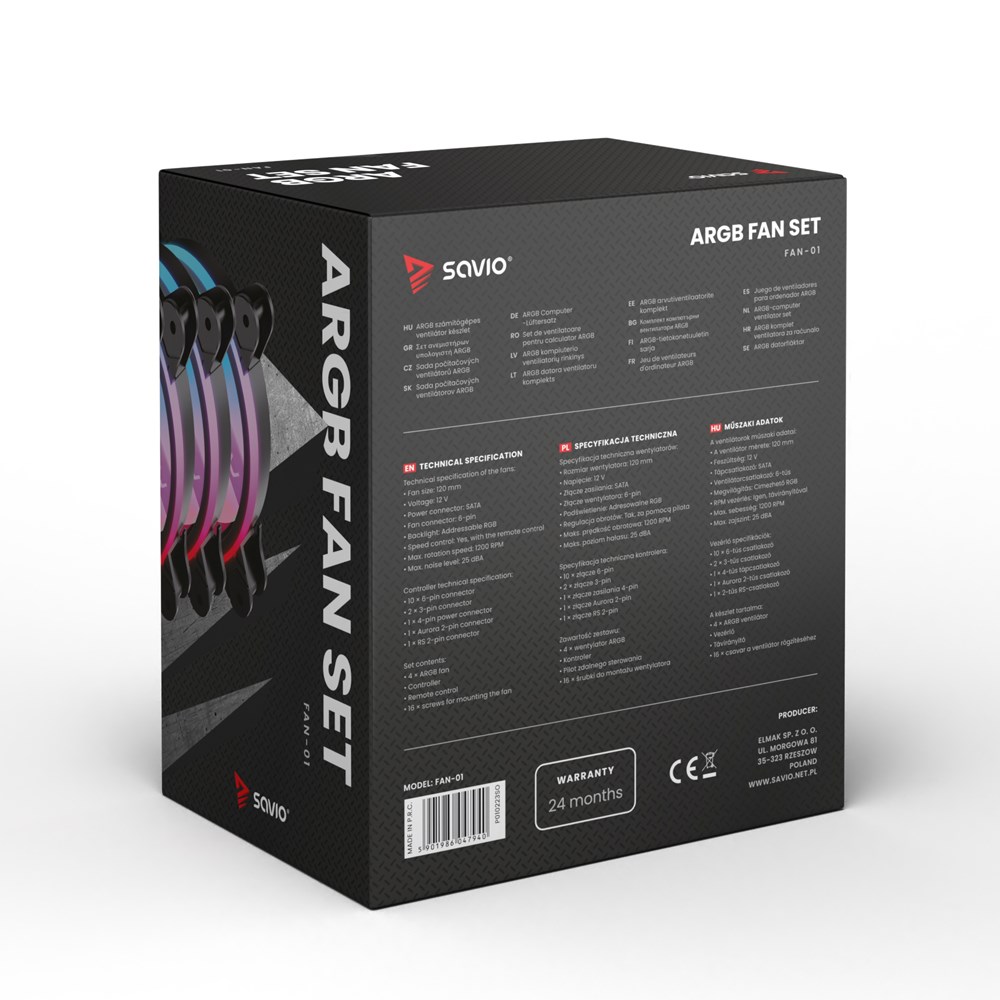 Ftohës Savio FAN-01, 12 cm, i zi