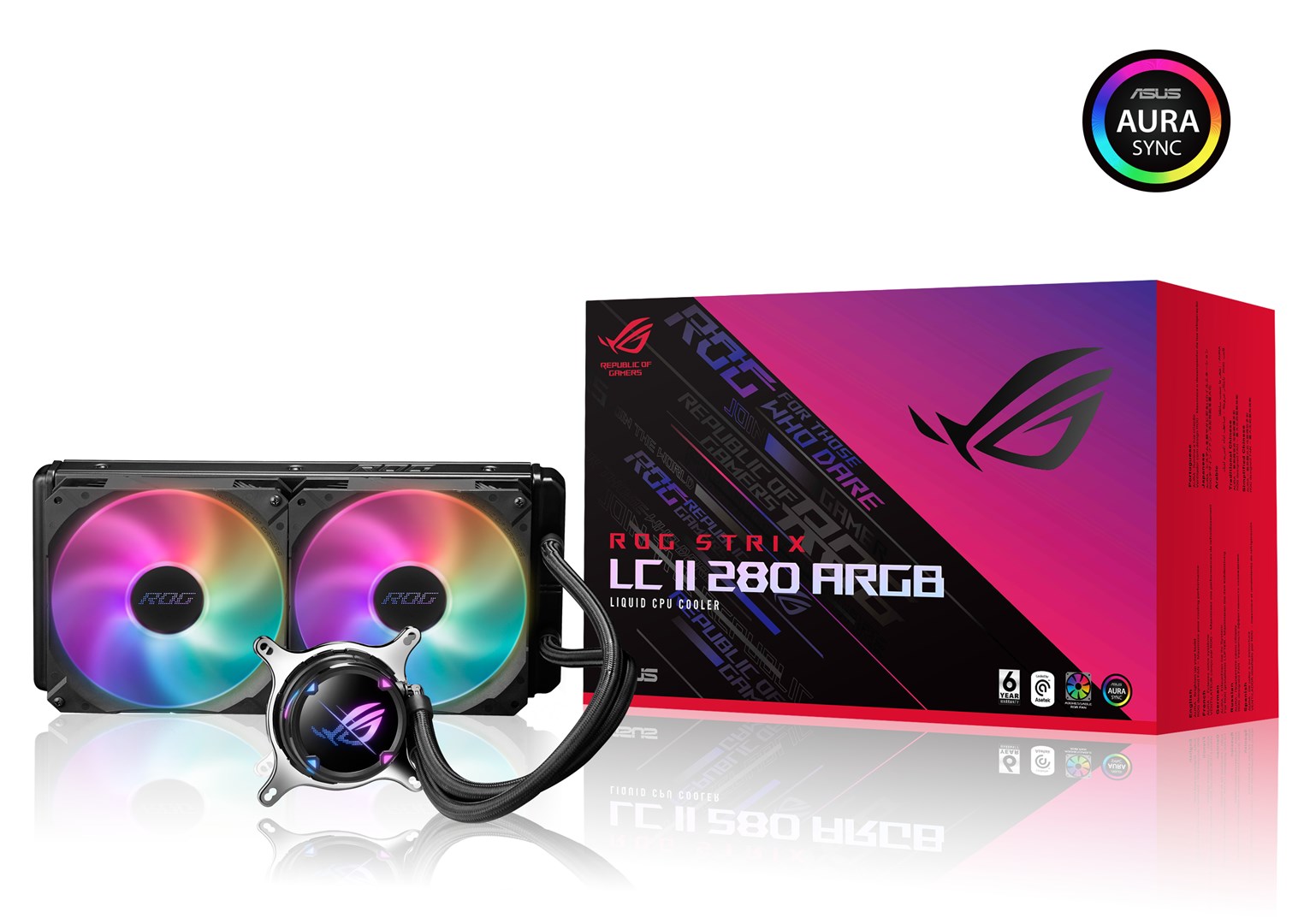 Ftohës i procesorit ASUS ROG STRIX LC II 280 ARGB, 14 cm, i zi