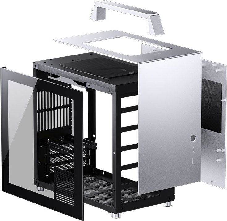 Kasë Jonsbo T8 Plus RGB, e argjendtë, Mini Tower