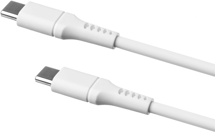 Kabllo për karikim dhe të dhëna FIXED USB-C - USB-C, USB 2.0, PD 60W, 2m, e bardhë