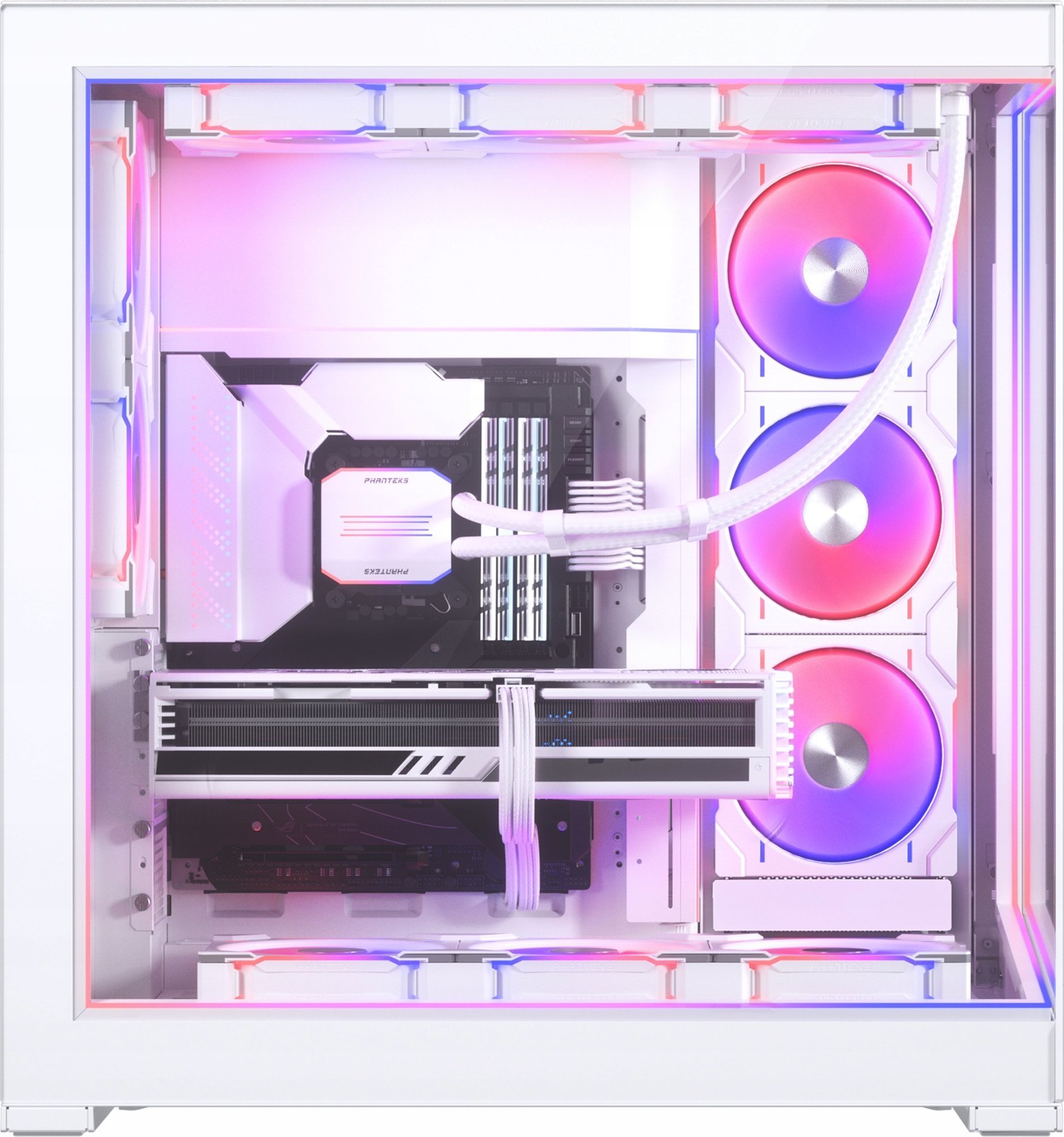 Komplet ndriçimi DRGB Phanteks NV9 Premium me Power Hub, 4 shirita, i bardhë