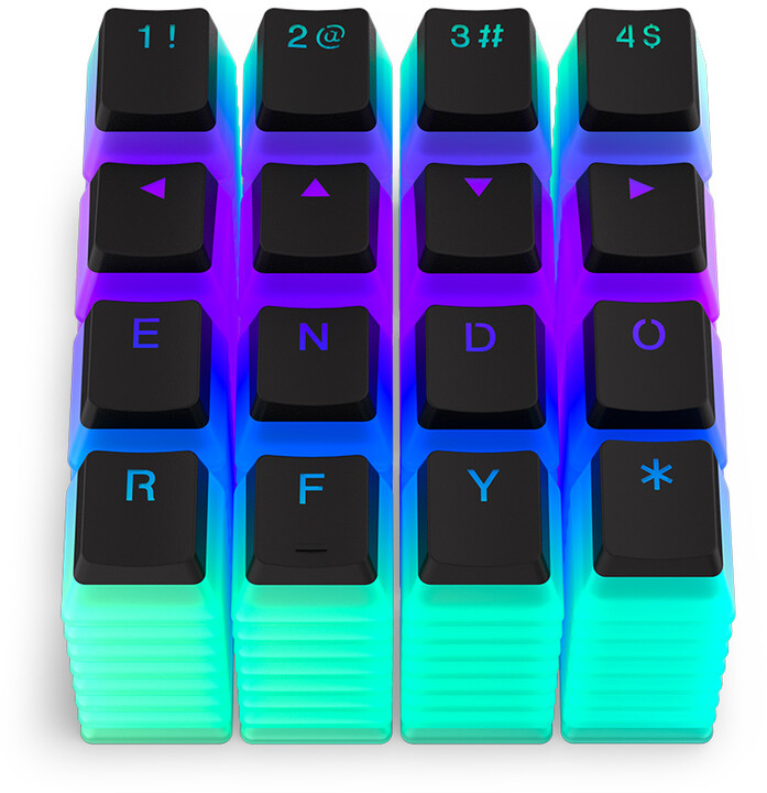 Taste Endorfy KC104, 104 copë, PBT, të zeza