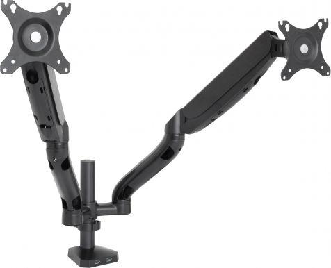 Mbajtëse për 2 monitorë Art Desk, 10"- 32", L-18GD, e zezë
