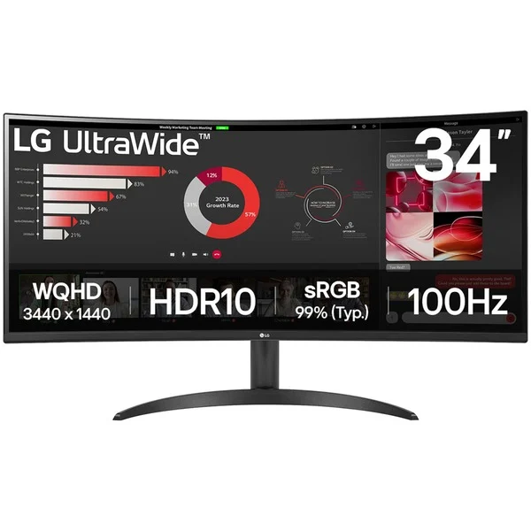 [OUTLET] Monitor LG 34WR50QK-B, 34", Wide Quad HD, i zi