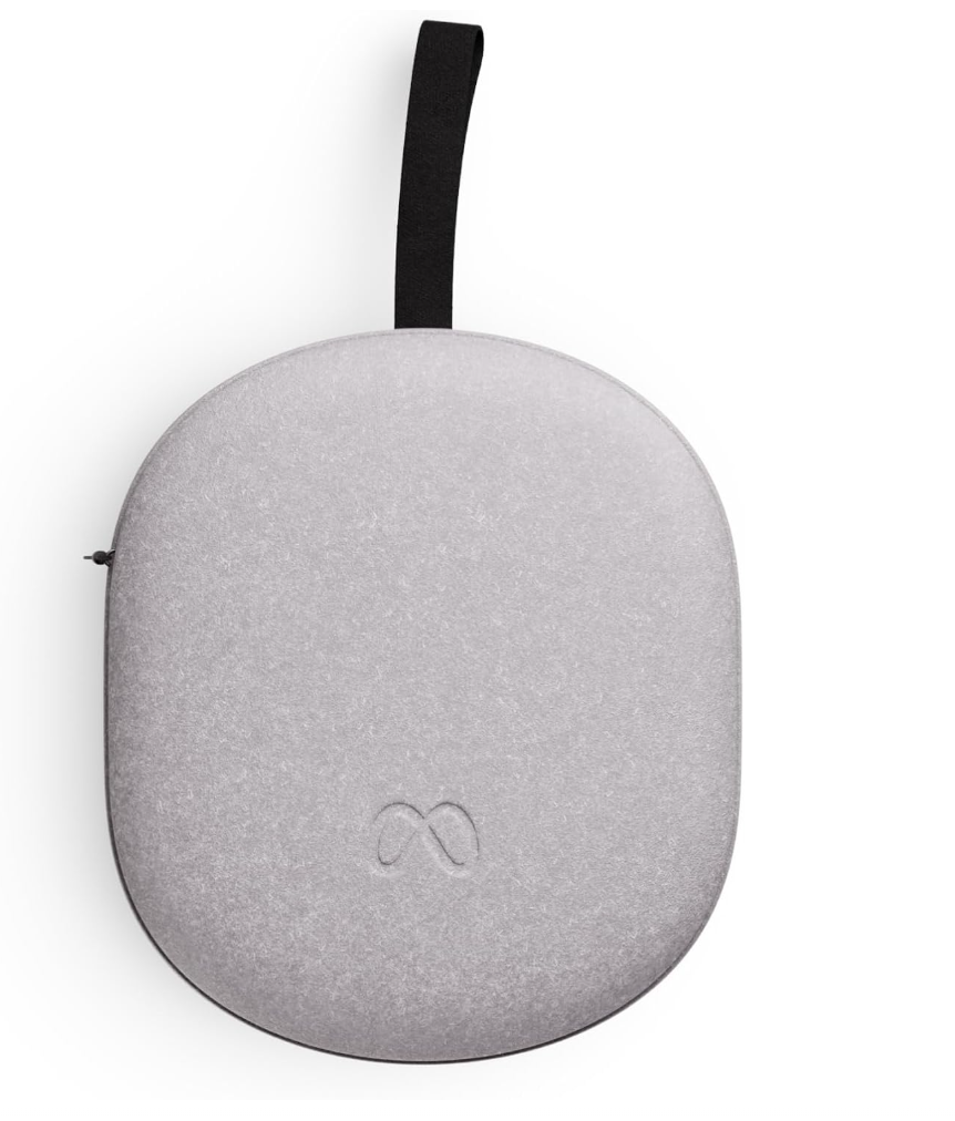 Kuti mbrojtëse Meta Quest Refreshed Compact, për Quest 3 dhe 3S, material felt, gri