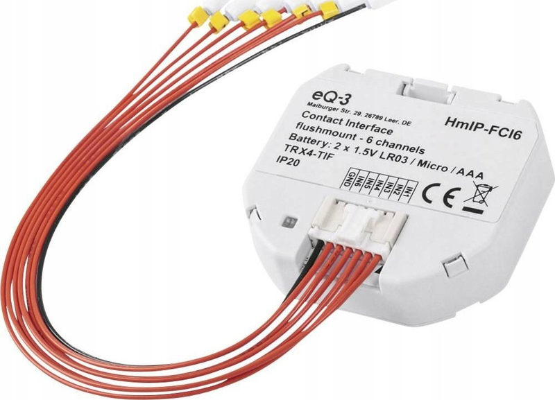 Modul kontakti smart home Homematic IP HmIP-FCI6, 6 kanale, me bateri, i bardhë