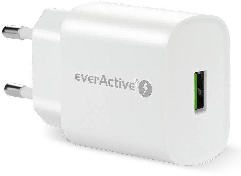 Karikues rrjeti everActive SC-250Q, 1x USB, 18W QC3.0, i bardhë