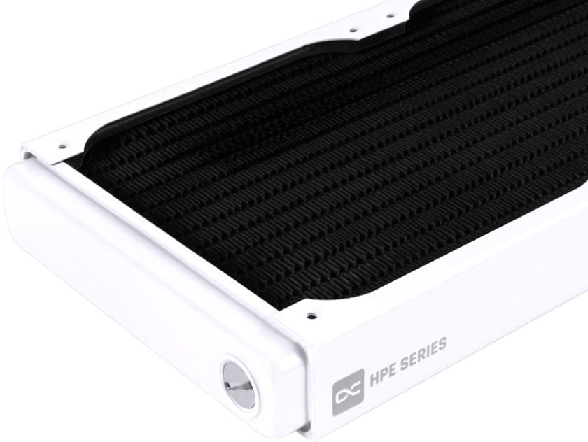 Radiator ftohës PC Alphacool HPE 30 Full Copper, 360mm, për 3 ventilatorë, i bardhë