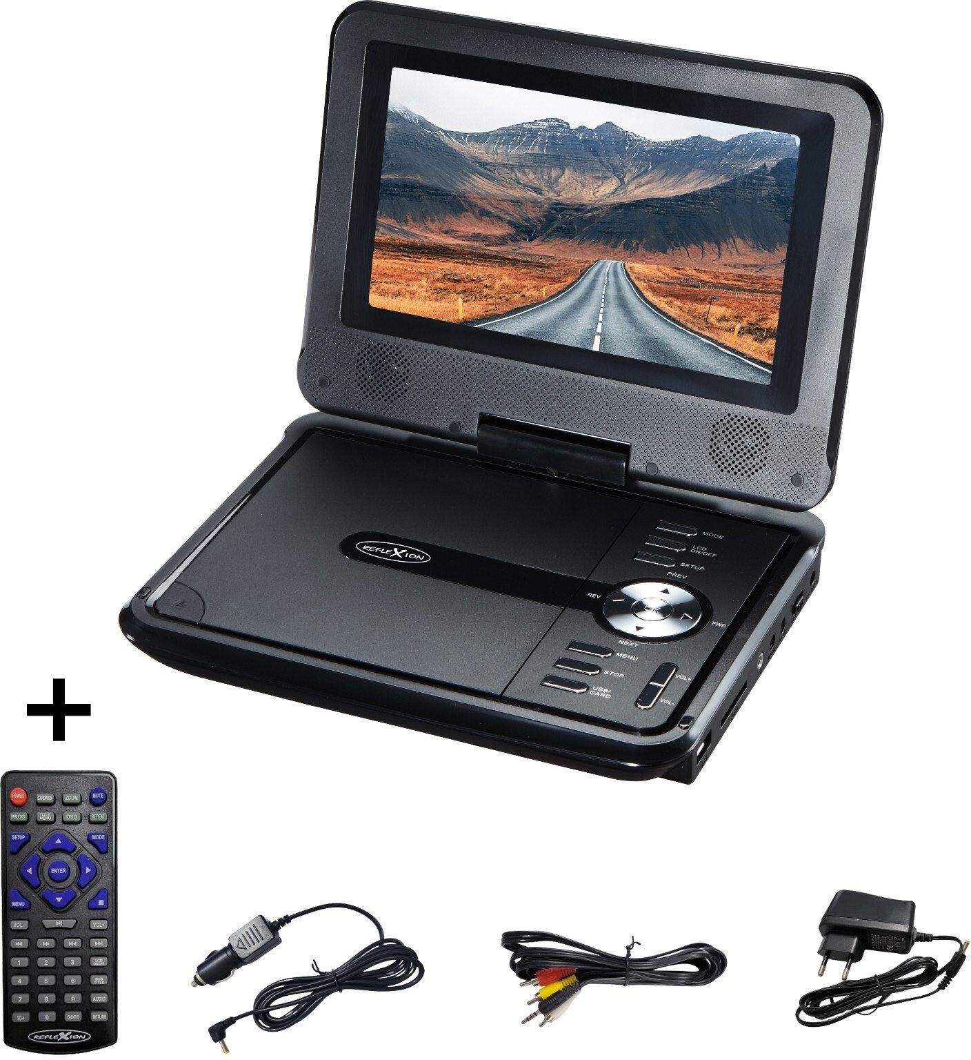DVD player portativ Reflexion DVD7002N, ekran 7", USB SD, i zi