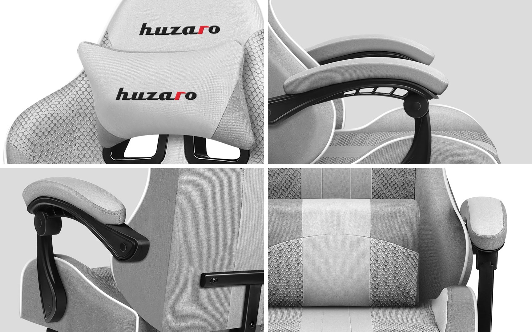 Karrige gaming Huzaro Force 4.7, 140kg, e bardhë