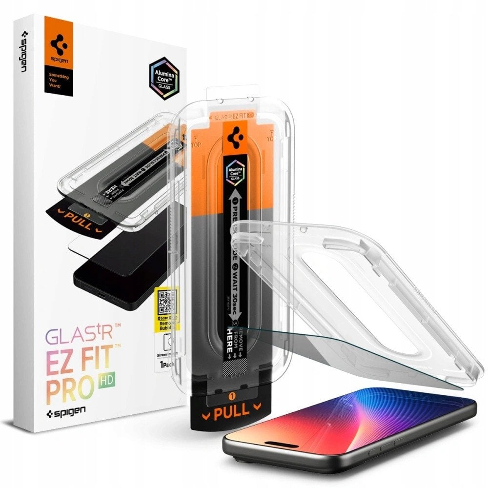 Xham mbrojtës Spigen Glas.tR EZ-FIT Pro, Privacy, për iPhone 16 Pro 17 17 Pro, transparent