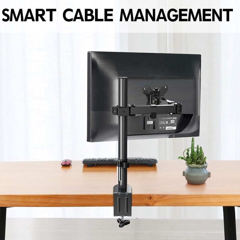 Mbajtës tavoline për monitor Techly Desk Mount, 13-27", VESA, i zi
