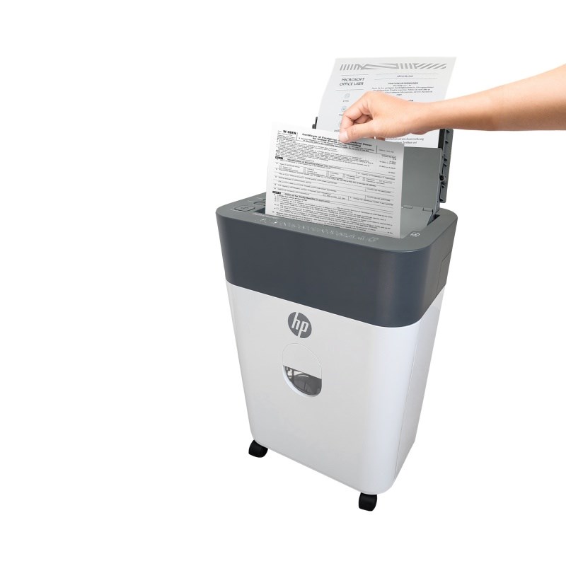 Sharrues dokumentesh HP OneShred Auto 100CC, cross cut P 4, auto feed 100 fletë, gri e bardhë
