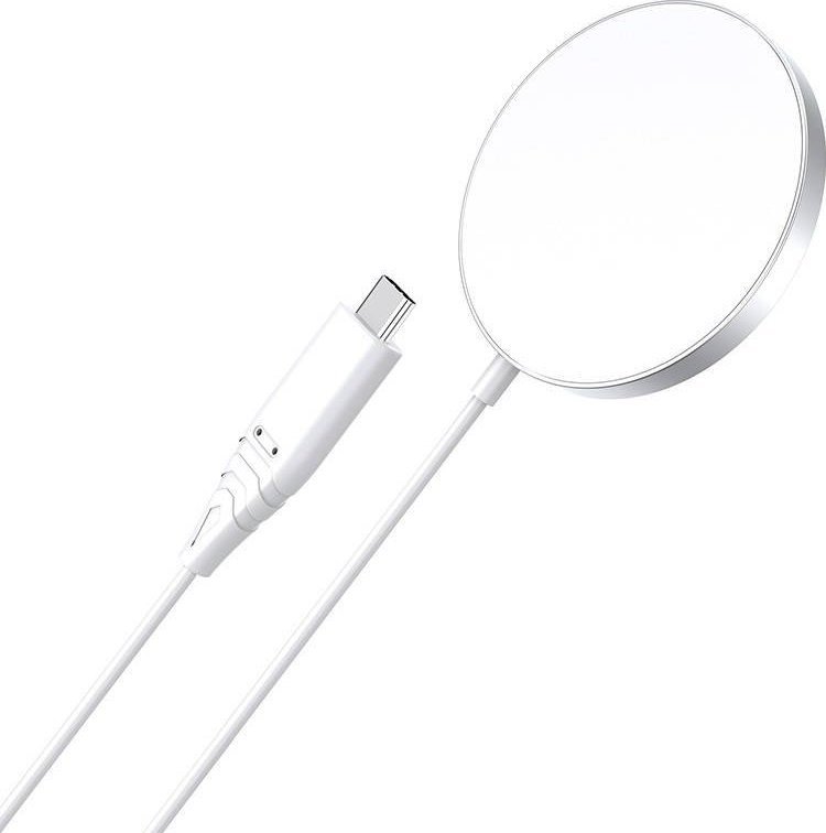 Магнетски безжичен полнач Choetech T518, 15W, бел