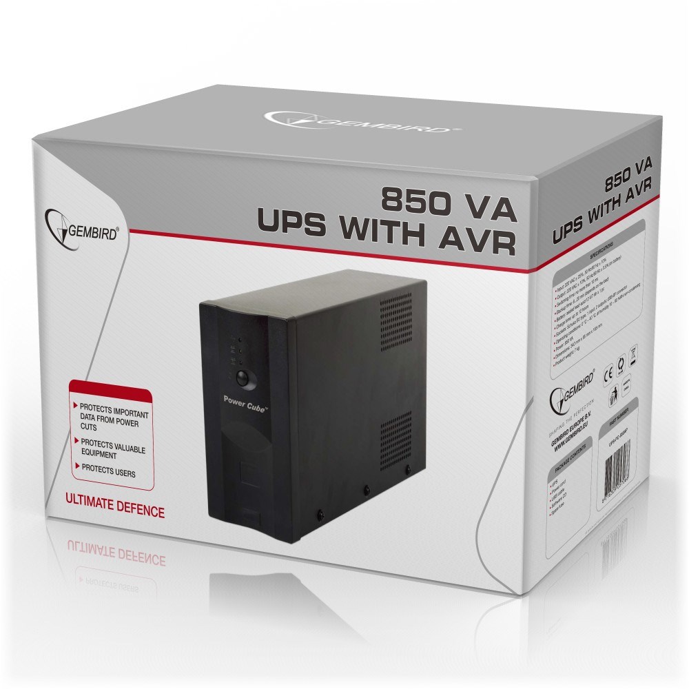 UPS Gembird UPS-PC-850AP, 850VA, line interactive, i zi