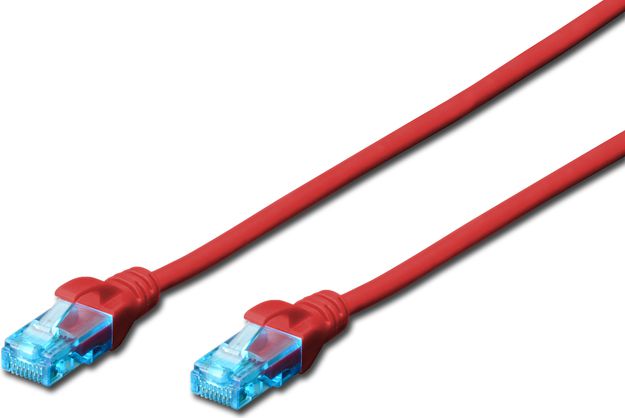 Kabllo rrjeti Digitus U/UTP, cat.5e, 2m, e kuqe