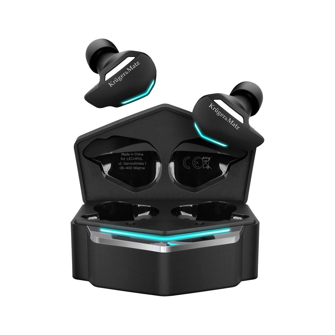 Kufje TWS Kruger&Matz Warrior G3, Bluetooth 5.0, e zezë