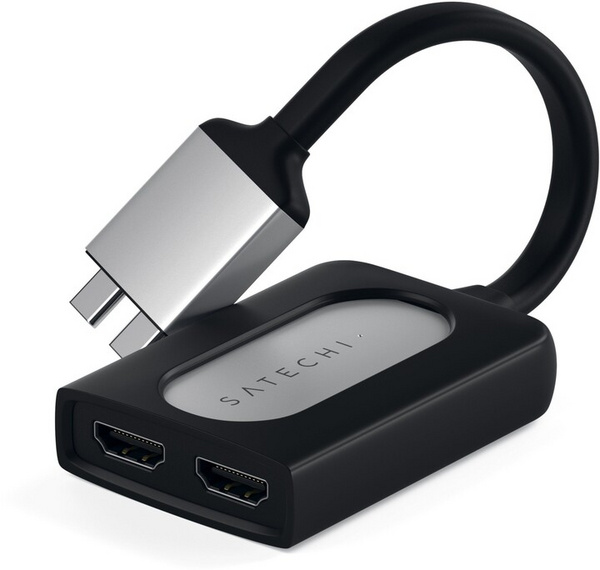 Përshtatës Satechi USB-C Dual HDMI, i argjendtë