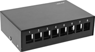 Kuti rrjeti InLine Desktop Consolidation Point, 8x Keystone RJ45, metalike, e zezë