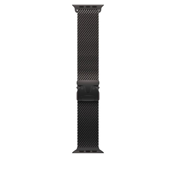 Apple Watch 49mm Milanese Loop, Black Titanium Milanese Loop, S