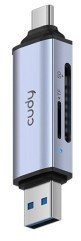 Lexues kartash memorie Cudy UH200, USB 3.2 Gen 1, USB A dhe USB C, gri