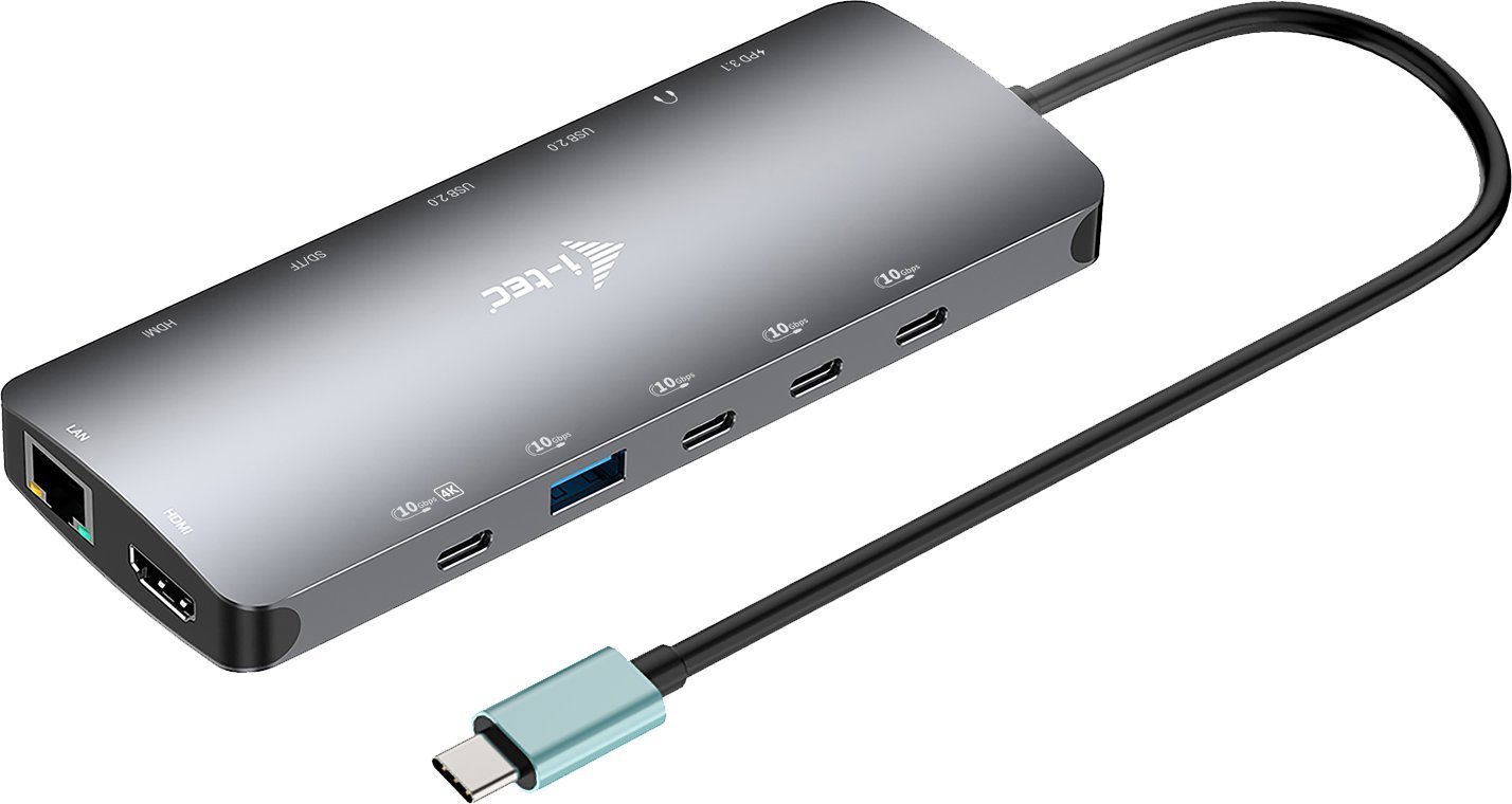 Dok USB C i-tec Metal USB C Nano, 3x Display, 2x HDMI, Power Delivery 140W