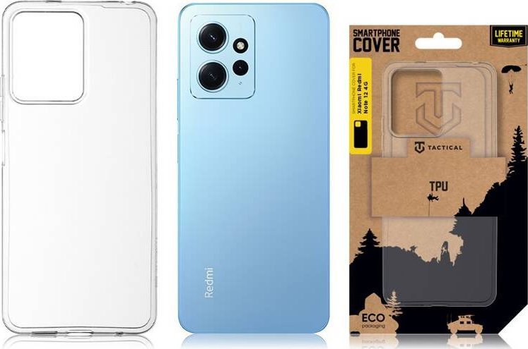 Maskë mbrojtëse Tactical TPU për Xiaomi Redmi Note 12 4G, transparente
