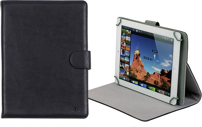 Kopertinë tablet RivaCase 3017, 10.1", lëkurë, gri