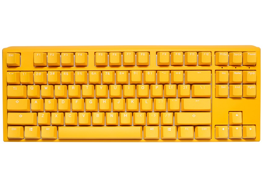 Tastierë lojërash Ducky One 3 Yellow TKL, RGB LED, Cherry MX Red, e verdhë