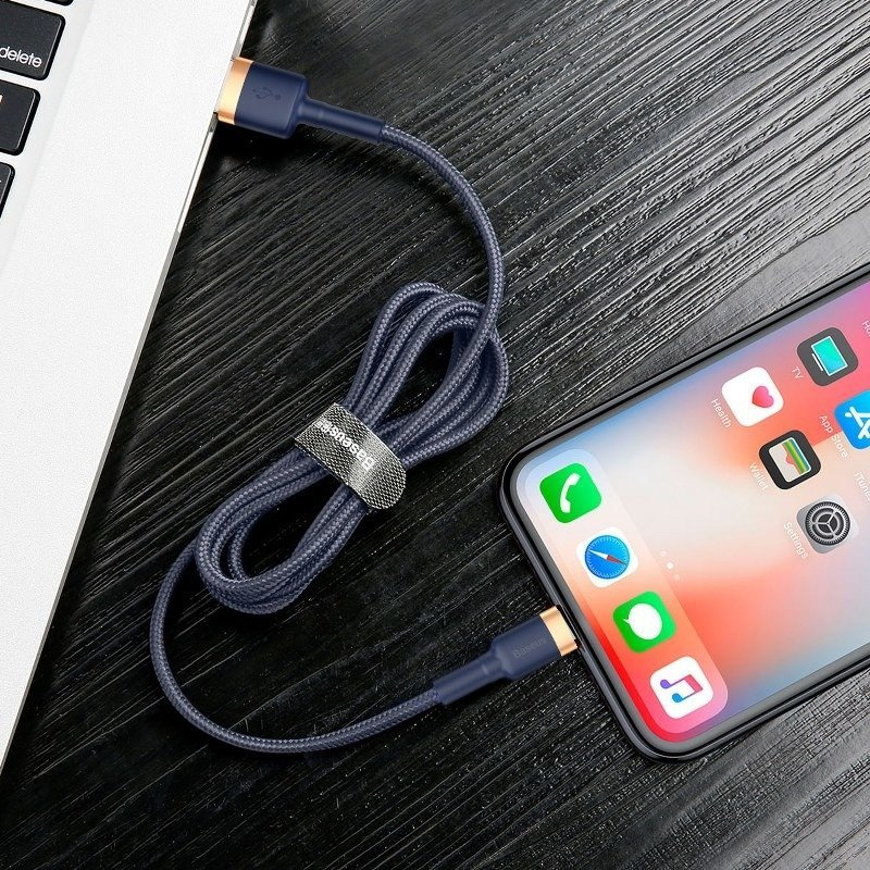 Kabllo karikimi Baseus CALKLF-CV3, USB A në Lightning, 2 m, blu