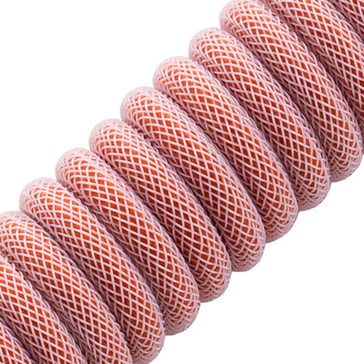Kabllo spirale CableMod Pro, USB-C/USB-A, 1,5m, e portokalltë